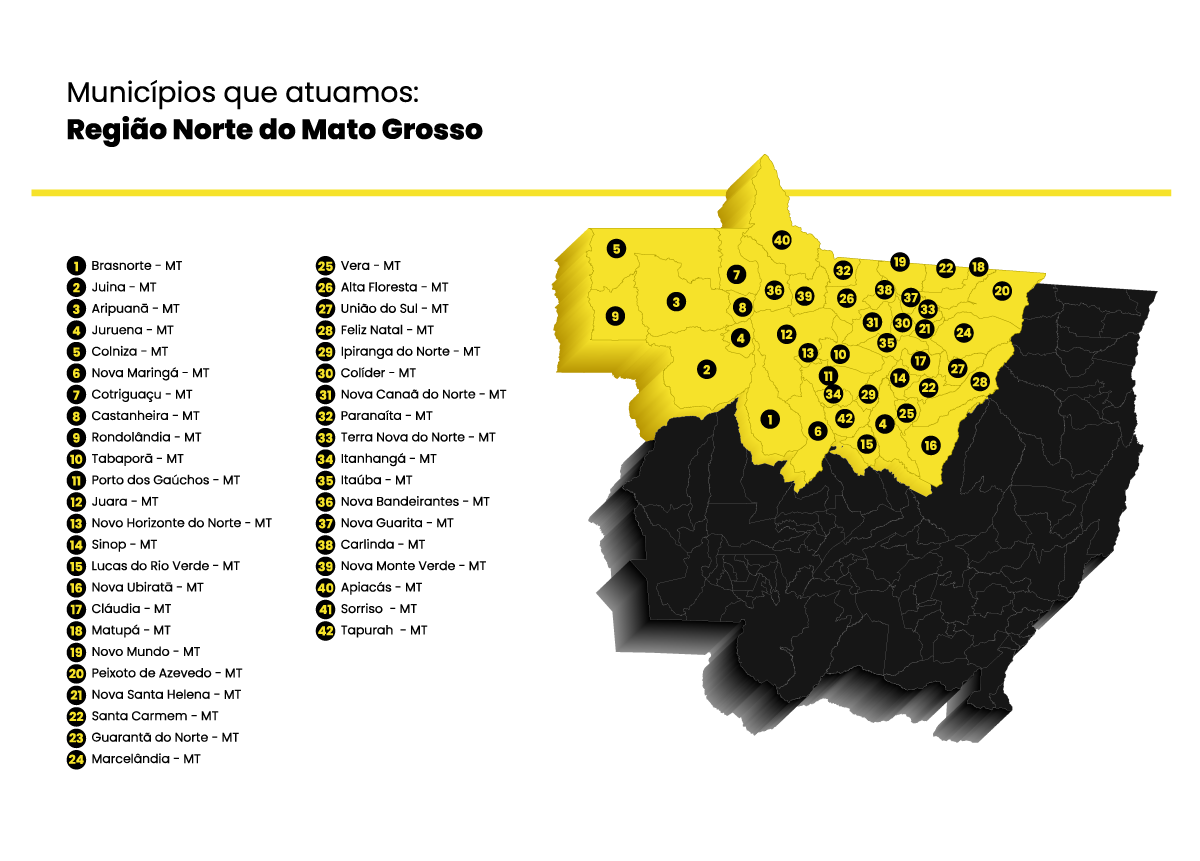 area de atendimento da Favoto